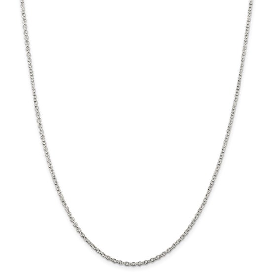 Sterling Silver 2.25 mm Cable Chain - 20 in. Sterling Silver 2.25 mm Cable Chain - 20 in.